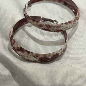 Elegant purple Hoop Earrings